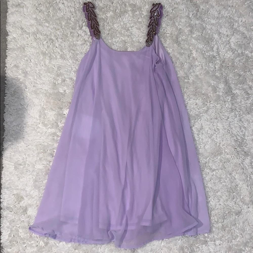 Purple flowy dress